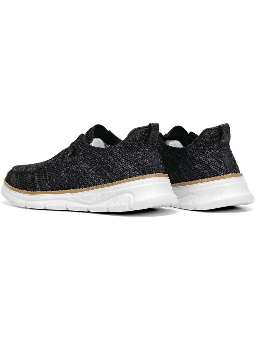 Men's Black Slip On Loafers Comfortable Boat Casual Walking Sneaker Shoes